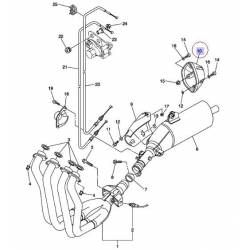 Bouchon embout de pot d'échappement pour Yamaha FZ 1 N et S Fazer de 2006 à 2009