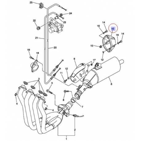 Bouchon embout de pot d'échappement pour Yamaha FZ 1 N et S Fazer de 2006 à 2009