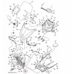 Carénage protection de radiateur pour Yamaha Tmax 530 de 2012 à 2014