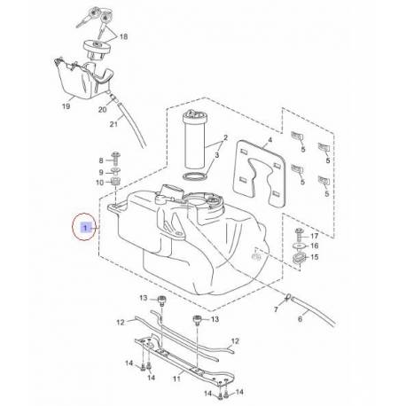 Réservoir à essence pour Yamaha Xmax 125 et 250 de 2010 à 2013