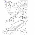 Poignée de maintient passager gris brillant pour Yamaha Xmax 125 de 2006 à 2009 et Xmax 250 de 2008 à 2009