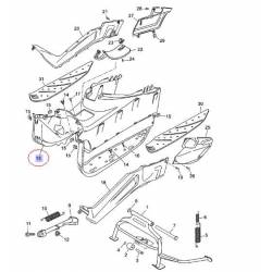 Marche Pied centrale pour Yamaha Xmax 125 de 2006 à 2009 et Xmax 250 de 2005 à 2009