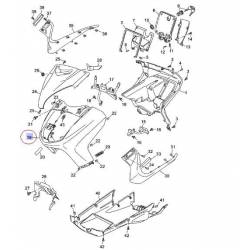 Face avant bleu mat pour Yamaha Xmax 125 2006 à 2009 et Xmax 250 2005 à 2009