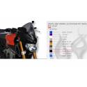 Saute vent Noir Foncé Ermax 33cm pour Yamaha MT09