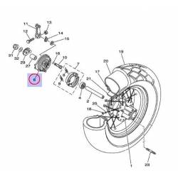 Flasque de frein de roue arrière pour Yamaha TW 125 de 2002 