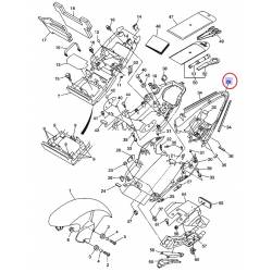 Cache sous selle arrière inférieur Blanc pour Yamaha YZF R6 de 2008 à 2014