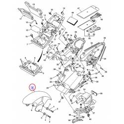 Garde boue avant noir mat pour Yamaha YZF R6 de 2008 à 2014