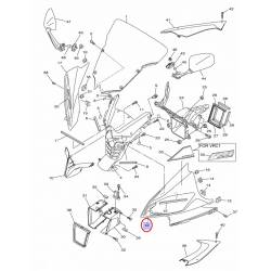 Tête de fourche côté gauche rouge pour Yamaha YZF R6 de 2008 à 2014