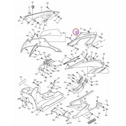 Couvercle latérale gauche rouge pour Yamaha YZF R6 de 2008 à 2014