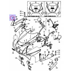 Intérieur tête de fourche New Black Blue pour Yamaha FZR1000 de 1991 à 1993 