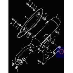 Support de pot d’échappement pour Yamaha Teo's XN125 de 2000