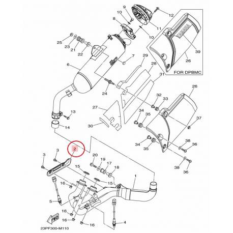 Protecteur de coude d'échappement pour Yamaha XT1200Z de 2010 à 2015
