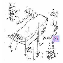 Poigné passager Gauche pour Yamaha XJ 900 de 1986 à 1992
