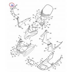 Cache Avant Latéral Droit Gris Mat Clair pour Yamaha Xmax 125 et 250 de 2011 à 2013