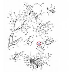 Cache latéral avant gauche gris pour Yamaha Tmax 500 de 2011