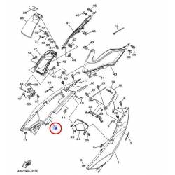 Cache latéral arrière droit gris mat pour Yamaha Tmax 500 de 2008 à 2009