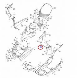 Cache avant latéral gris mat gauche pour Yamaha Xmax 125 et 250 de 2010 à 2011