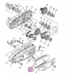 Mousse de couvercle de carter de chaîne pour Yamaha Tmax 500 de 2001 à 2004