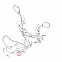 Couvercle de guidon gris pour Yamaha Neo's 50 de 2008 