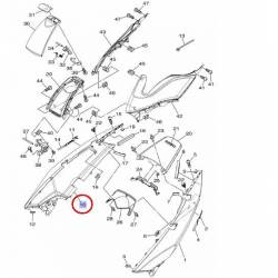 Cache arrière latéral droit Blanc pour Yamaha Tmax 500 de 2010 à 2011