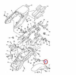 Garde boue avant bleu pour Yamaha XJR1300 de 1999