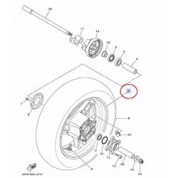 Roue arrière Noir pour Yamaha Tmax 500 ABS de 2011