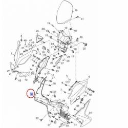Cache latérale avant droit noir mat pour Yamaha Xmax 125, 250 et 400 de 2013 à 2016