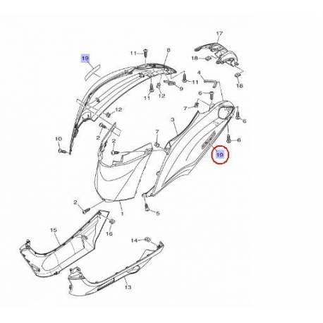 Emblèmes de cache latérale arrière droit ou gauche pour Yamaha D'elight de 2014 