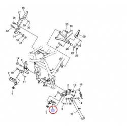 Repose pied conducteur gauche pour Yamaha XT660 R/X de 2007 à 2014