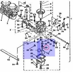 Pointeau de carbu pour Yamaha XS 750, XS 250 et XS 400 de 1979 et XS 1100 de 1980