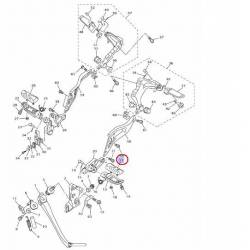 Garniture de repose pied conducteur droit ou gauche pour Yamaha Vmax 1700 de 2009 à 2015