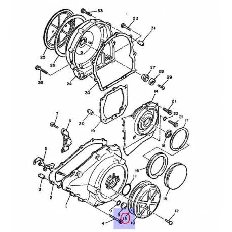 Joint de couvercle de carter d'allumage pour Yamaha Vmax 1200 de 1988 à 2001
