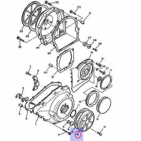 Couvercle de carter d'allumage pour Yamaha Vmax 1200 de 1988 à 1993