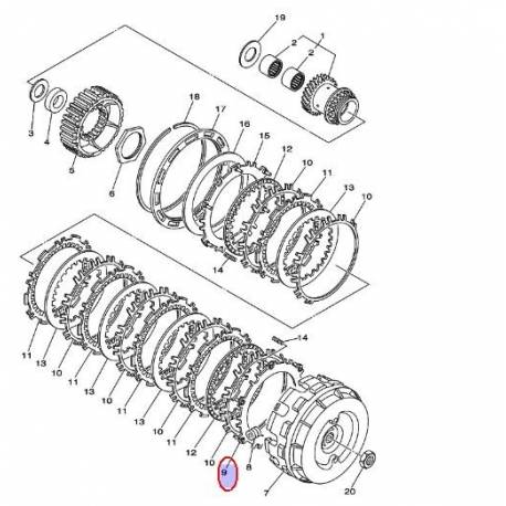 Disque ressort d'embrayage pour Yamaha Tmax 500 de 2007 à 2011 et Tmax 530 de 2012 à 2015 