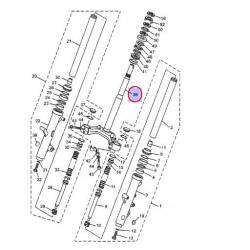 Té de fourche inférieur pour Yamaha Majesty 125 et 150 de 2002 