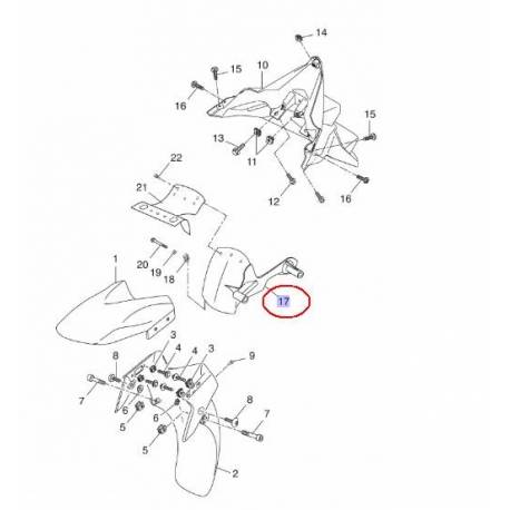 Garde boue arrière pour Yamaha Xmax 125 et 250 de 2010 et de 2014 à 2016
