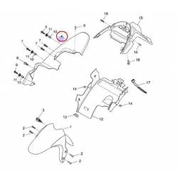 Garde boue arrière pour Yamaha Maxter 125 de 2001 à 2002  