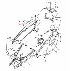 Cache latéral arrière droit bleu ciel pour Yamaha Majesty 125 de 2008 