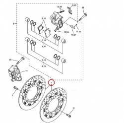 Disque avant droit ou gauche pour Yamaha YZF R1 de 2004 à 2006
