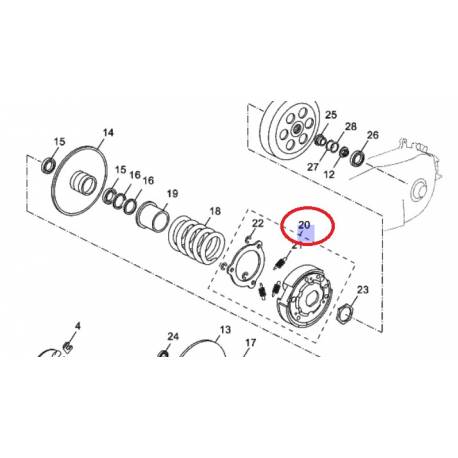 Machoire embrayage Xmax 125 2006 à 2017